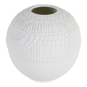 Vintage Ak Kaiser White Bisque Porcelain Ball Vase With a Reptilian Op Art Motif