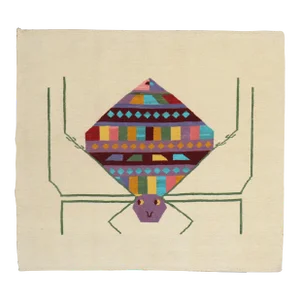 Late 20th Century Spider Persian Kilim Textile Rug