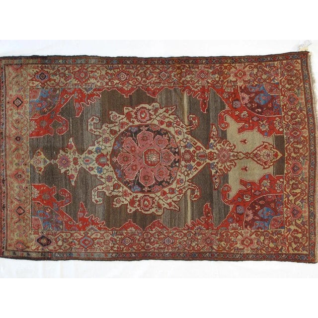 This master piece is a wool pile genuine hand made very fine antique Persian Mishan Malayer-