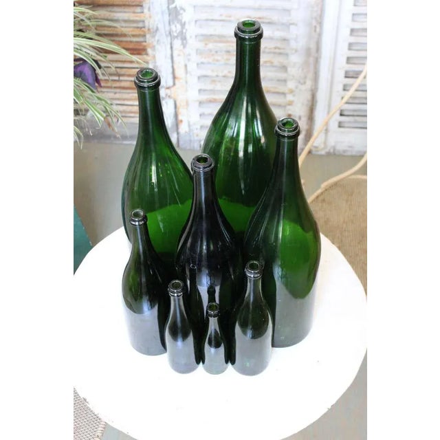 French Set of Eight Vintage French Champagne Bottles For Sale - Image 3 of 7