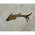 This vintage brooch is cast in gold-tone metal in the sinuous, elongated form of a leaping fish, its body curving...