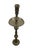 Moroccan Mid 20th Century 2 Moroccan Etched Brass Altar Floor Candlesticks Candle Holders 36" For Sale - Image 3 of 13