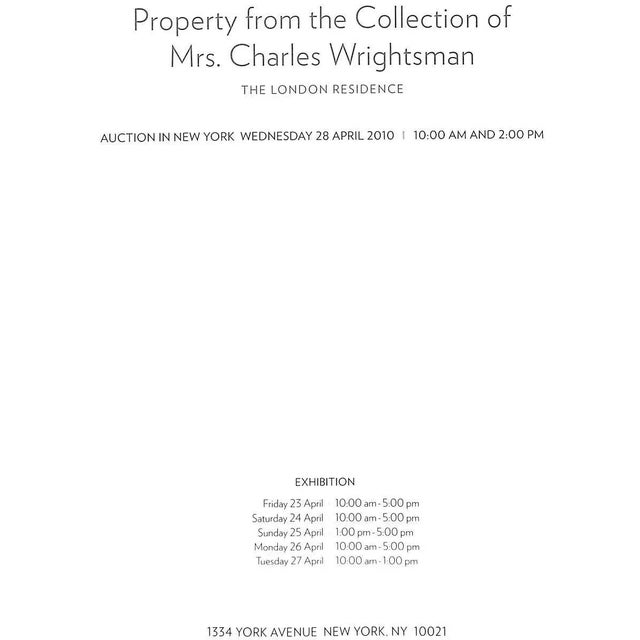 Property From the Collection of Mrs. Charles Wrightsman the London Residence 2010 Sotheby's New York For Sale - Image 17 of 18