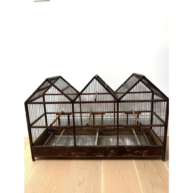 Folk Art Large Antique 19th Century Architectural Model Primitive American Folk Art Birdcage For Sale - Image 3 of 12