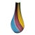 Vintage Roma Hand Blown Fused Glass Vase - Rainbow Twist For Sale