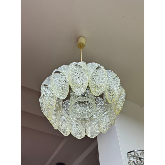 Ivory Brutalist Acrylic Pendant in the style of Kalmar, Austria, 1960s For Sale - Image 8 of 11