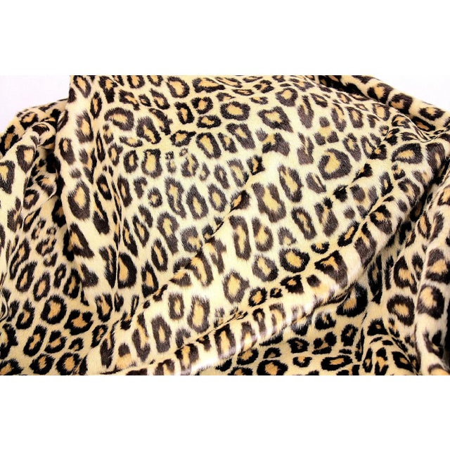 Vintage Leopard Fur Velvet Bolster Pillows - a Pair For Sale - Image 6 of 13