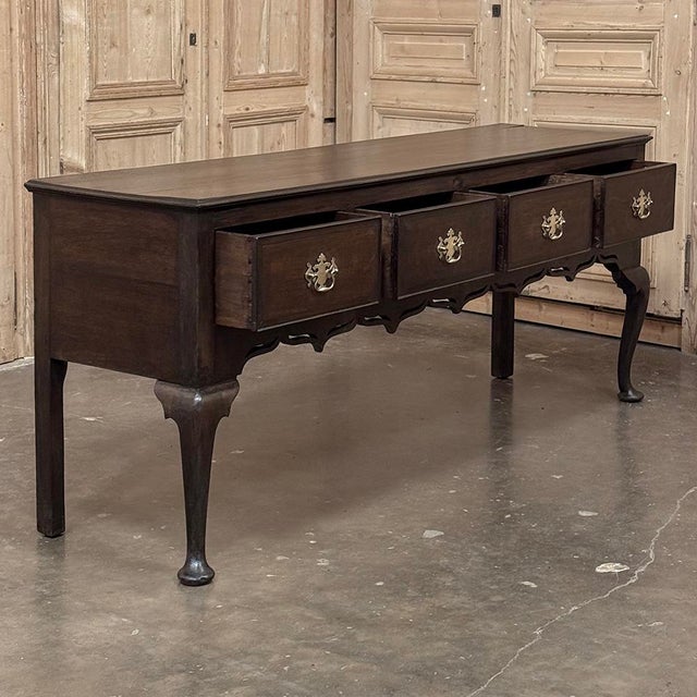 18th Century English Georgian Period Solid Oak Dresser For Sale - Image 14 of 18