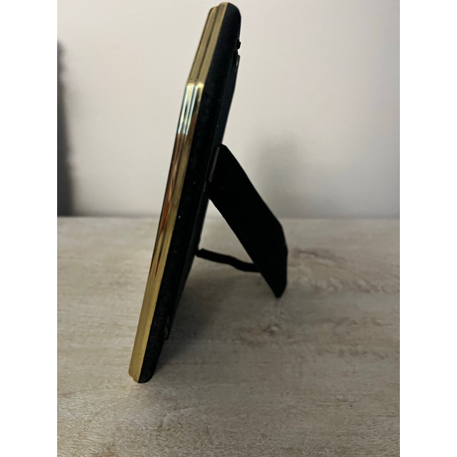 Art Deco Vintage Art Deco Style Polished Brass Octagonal Picture Frame For Sale - Image 3 of 3
