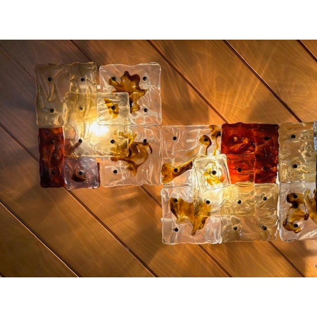 Patchwork Wall Lights in Hand Blown Glass attributed to Toni Zuccheri for Venini, 1970s, Set of 20 For Sale - Image 9 of 11