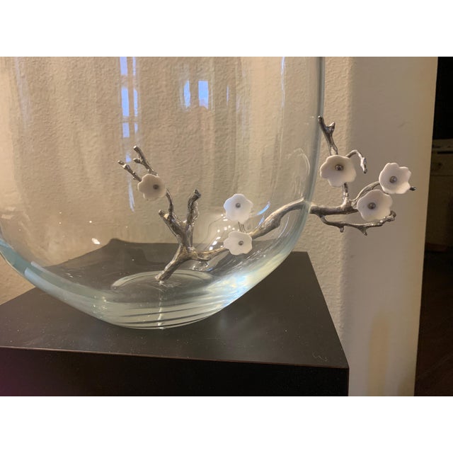Vanessa Mitrani Glass Cherry Blossom Sculpture Bowl Paris France For Sale In Palm Springs - Image 6 of 12