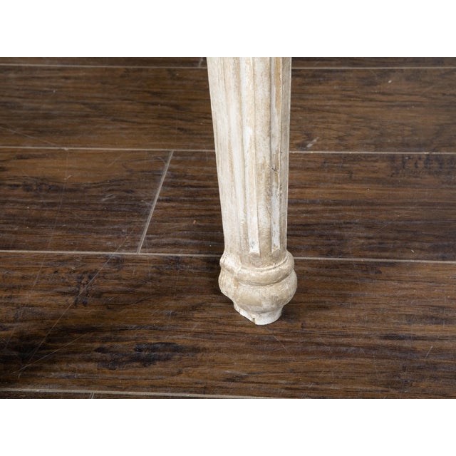 Pair of French Neoclassical Style 1880s Demilune Tables with Carved Décor For Sale - Image 12 of 12
