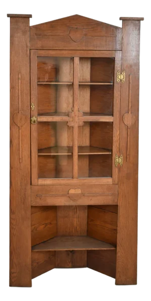 Arts and Crafts Oak Corner Cabinet, 1900s