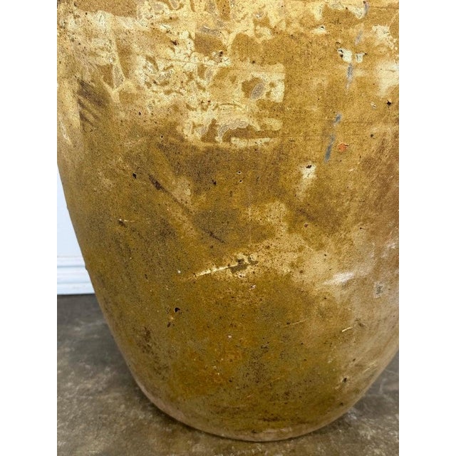 Olive Antique Monumental Olive Jar, Terracotta With Weathered Patina For Sale - Image 8 of 14