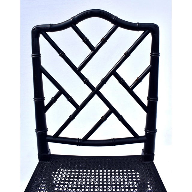 Vintage Chinese Chippendale Dining Chairs, Set of Eight, Lacquered For Sale - Image 14 of 16