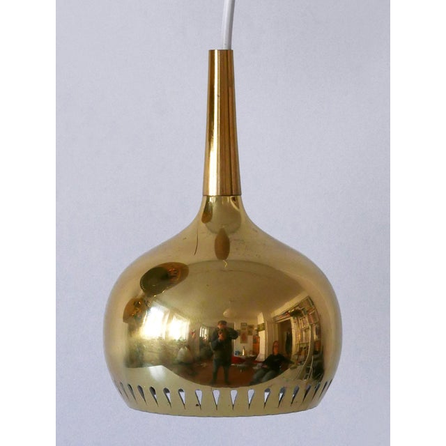 Mid-Century Modern Brass Pendant Lamps attributed to Hans-Agne Jakobsson, Sweden, 1960s, Set of 4 For Sale - Image 17 of 18