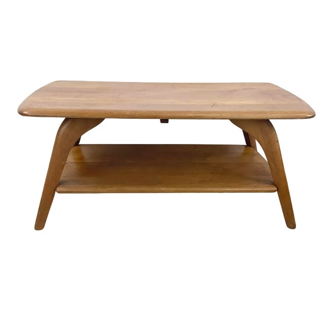 Small Wakefield-Style Mid-Century Wood Coffee Table, 1950s For Sale - Image 9 of 18