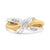 Unlock your inner shine with this sparkling 10k gold bypass ring. Yellow gold is overlapped with white gold to create a...