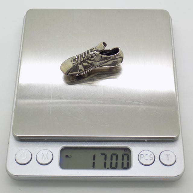 Vintage Italian Handmade Genuine Silver Football Figurine, 1970s For Sale - Image 10 of 13