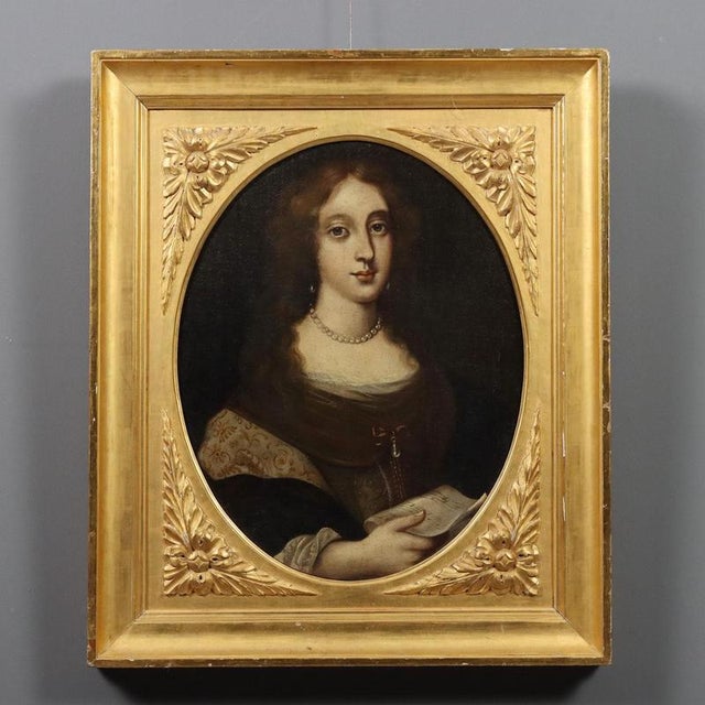 Northern European Artist, Portrait of a Woman with Sheet Music, Oil on Canvas For Sale - Image 10 of 10