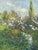 Vintage Impressionist Spring Landscape Painting With Stream in Gilt Toned Frame - Signed For Sale In Seattle - Image 6 of 10