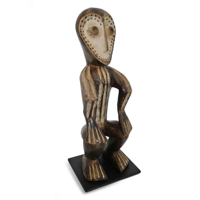 Tribal Vintage Bwami Lega Lined African Figurine / Sculpture For Sale - Image 3 of 5