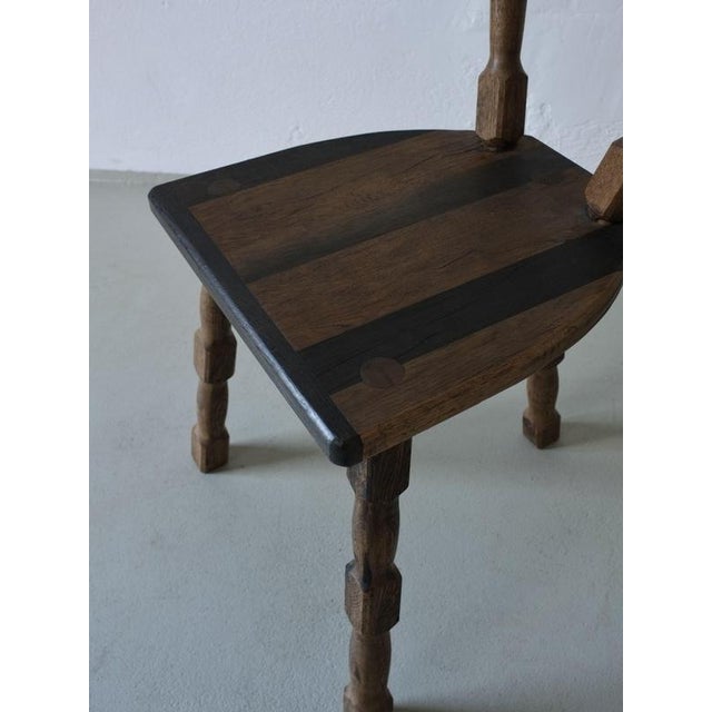 Brutalist Sculptural Tripod Dining Chairs, 1970s, Set of 4 For Sale - Image 6 of 10