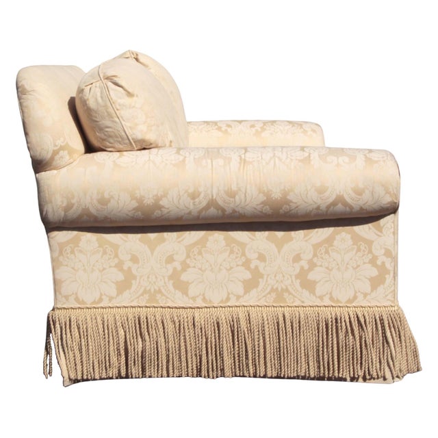 Vintage Century Furniture DownFilled Skirted Sofa With Fringe Chairish