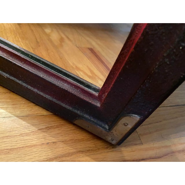 Oxblood Red Mid 20th Century Lane Vintage Cocktail Mirror For Sale - Image 8 of 10