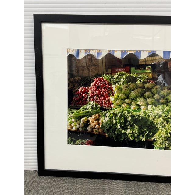Green Israel Fruit and Vegetable Market Stand Photograph, Framed For Sale - Image 8 of 12