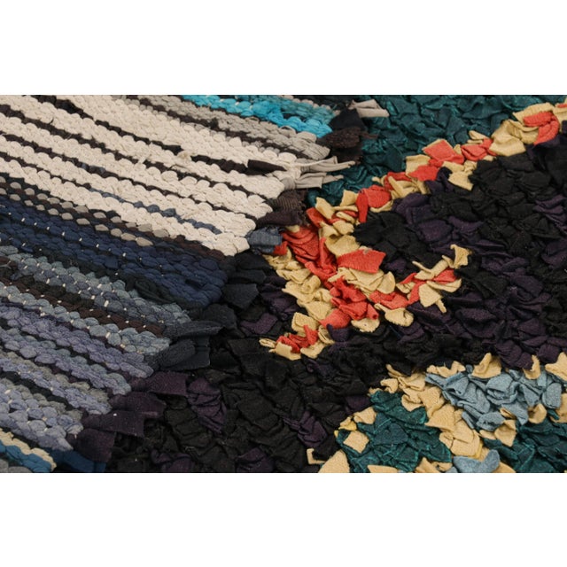 Textile Vintage Moroccan Rug in Black With Geometric Medallions, From Rug & Kilim For Sale - Image 7 of 7