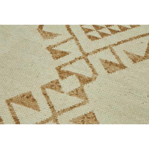 Beige Bohemian Runner Rug For Sale - Image 5 of 7