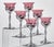 Art Deco 1930s Set of 6 Art Deco Krome Kraft Wine Goblets - Amethyst - By Farber Bros. For Sale - Image 3 of 5