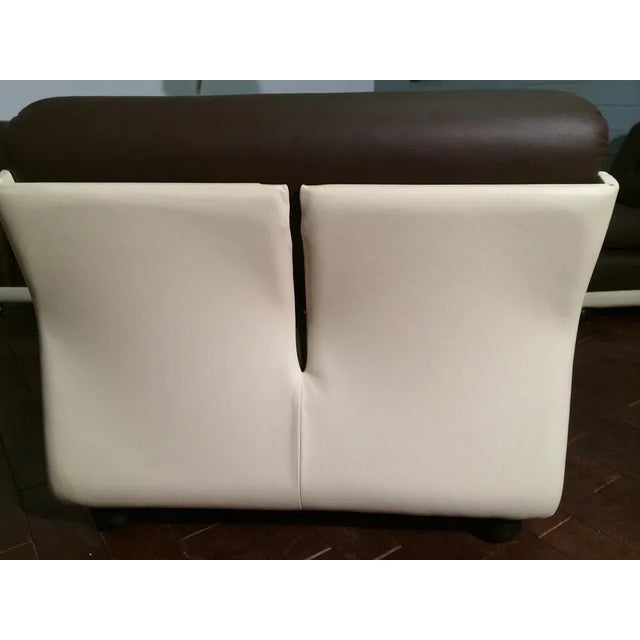 Vintage Amanta Leather Lounge Chairs by Mario Bellini for B&B Italia, Set of 4 For Sale - Image 9 of 18