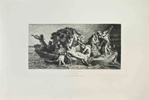 Auguste Feyen-Perrin, La Barque de Caron, Etching, 1870s