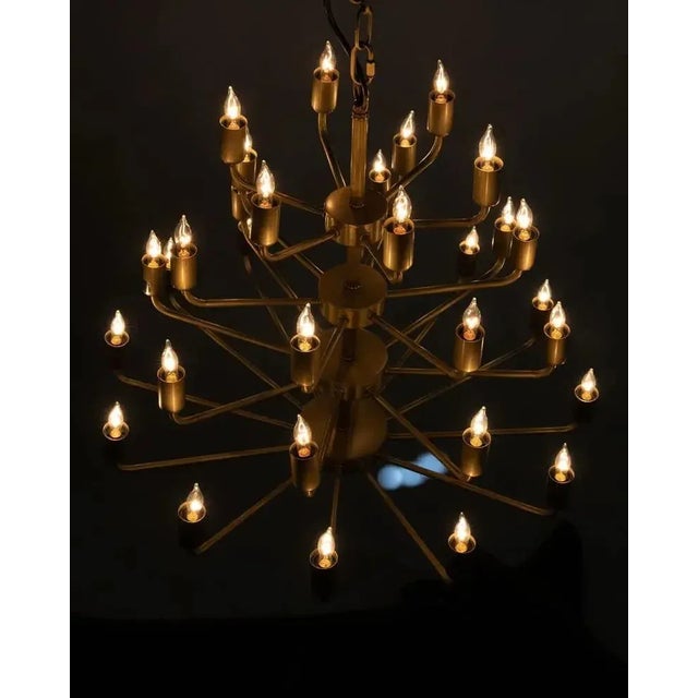 Noir NOIR Montoro Chandelier, Antique Brass For Sale - Image 4 of 4