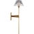 Visual Comfort Waterford for Visual Comfort Signature Blaze 19" 2 Light Tail Sconce in Natural Brass with Clear Crystal For Sale - Image 4 of 14