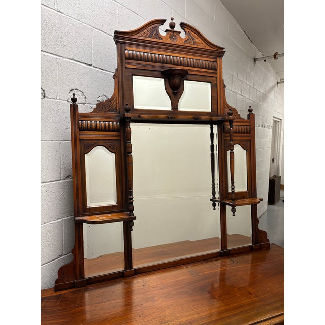 Antique Spanish or Victorian Sideboard / Buffet with Mirror. Excellent condition for its age. Circa mid 1800s. The mirror...