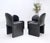 Set 4 Italian Mid Century Modern Black Leather Dining Chairs Bellini Style MINT! For Sale - Image 13 of 13