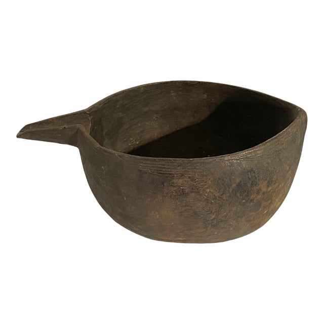 Superb Vintage Kuba Wooden Cup Congo 5.5" W For Sale