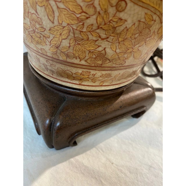 1980s Vintage Showroom Hand Painted Speer Table Lamp For Sale - Image 5 of 13