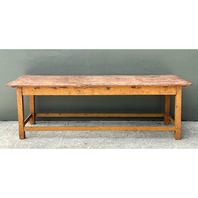 Embodying the timeless appeal of utilitarian craftsmanship, this monumental Belgian farm table brings authentic historic...