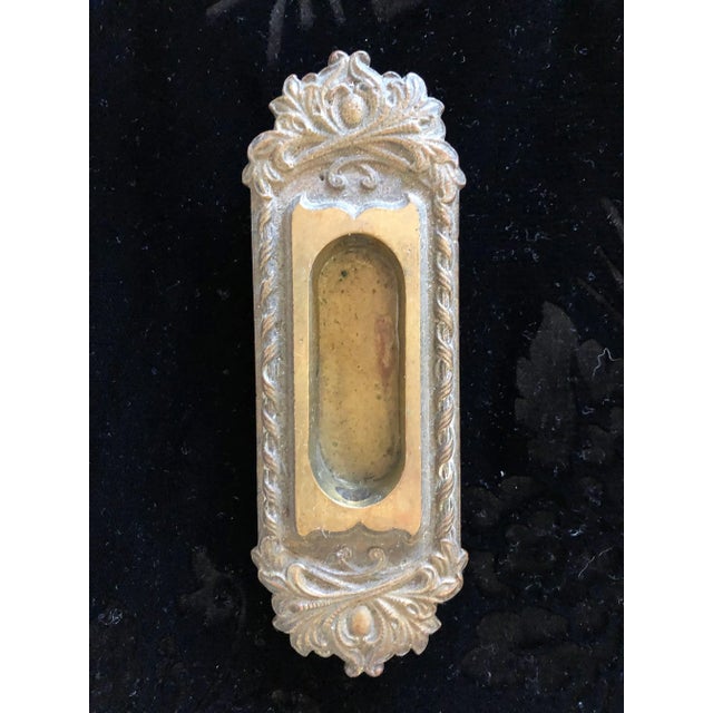 Antique Brass Window Pull For Sale - Image 4 of 5