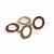 Metal 14k Yellow Gold Ruby and Diamond Circle Drop Earrings, 0.65ct, Pair For Sale - Image 7 of 7