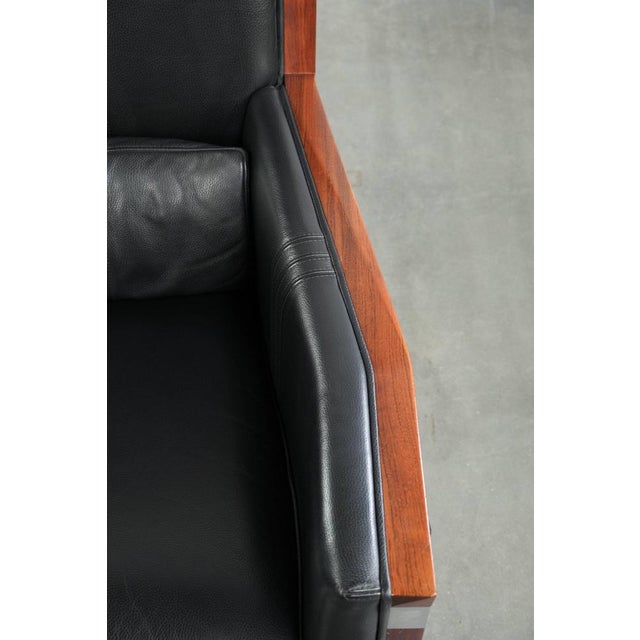 Black Art Deco Black Cowhide Decoforma Series High Back Lounge Chair from Schuitema For Sale - Image 8 of 14