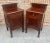 Maroon Art Nouveau Walnut Nightstands, 1900s, Set of 2 For Sale - Image 8 of 11