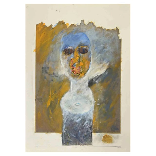 Sergio Barletta, Totem, Mixed Media Painting, 1991 For Sale