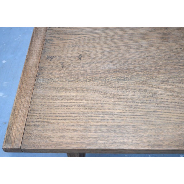Extendable Dining Table in Vintage Oak, Built to Order by Petersen Antiques For Sale In Los Angeles - Image 6 of 11