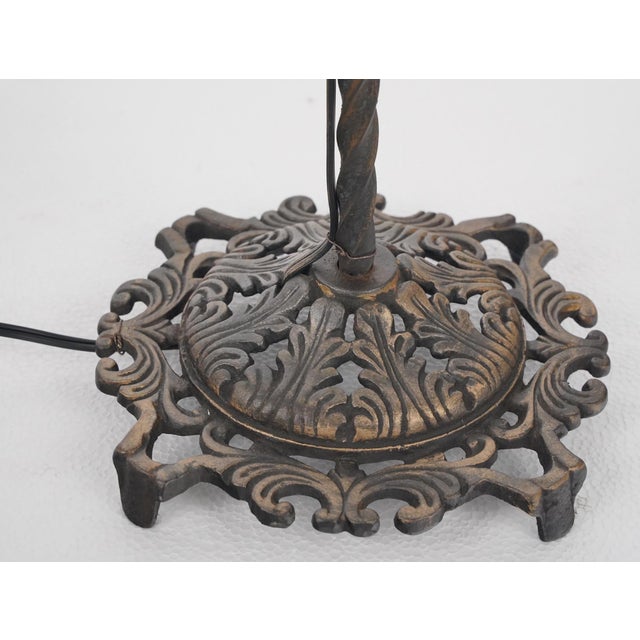 Mid 20th Century Restored Art Deco Cast Iron Bridge Floor Lamp For Sale - Image 6 of 15