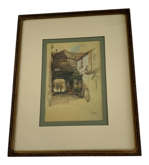 1920s "The Old Calisberg" Architectural Etching by Featherstone Robson, Framed